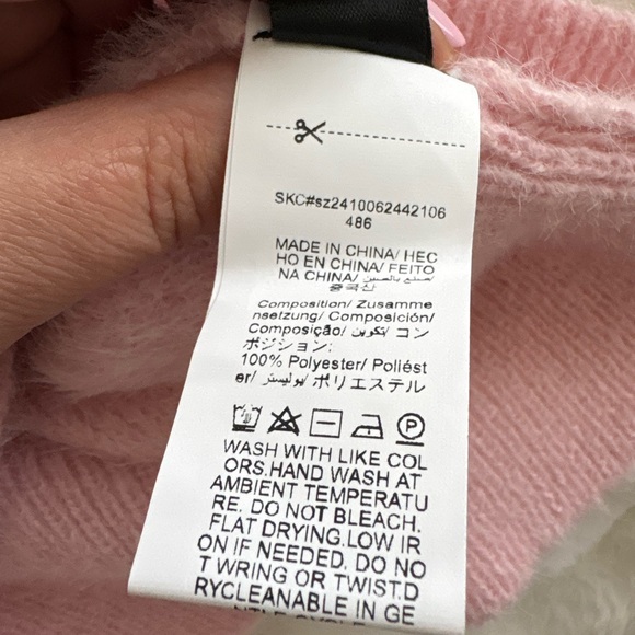 SHEIN Pink Sweater with Heart Buttons - Picture 7 of 8